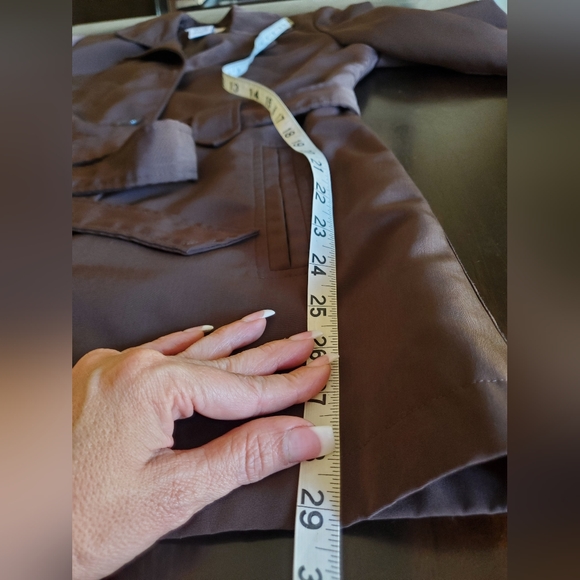 White Stag Chocolate Brown Women's Rain Trench Coat sz S 4/6 - Picture 8 of 9